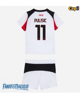 AC Milan Christian Pulisic #11 Echipament de Fotbal Replică 2025-26 Copii Deplasare (+ Șorturi)